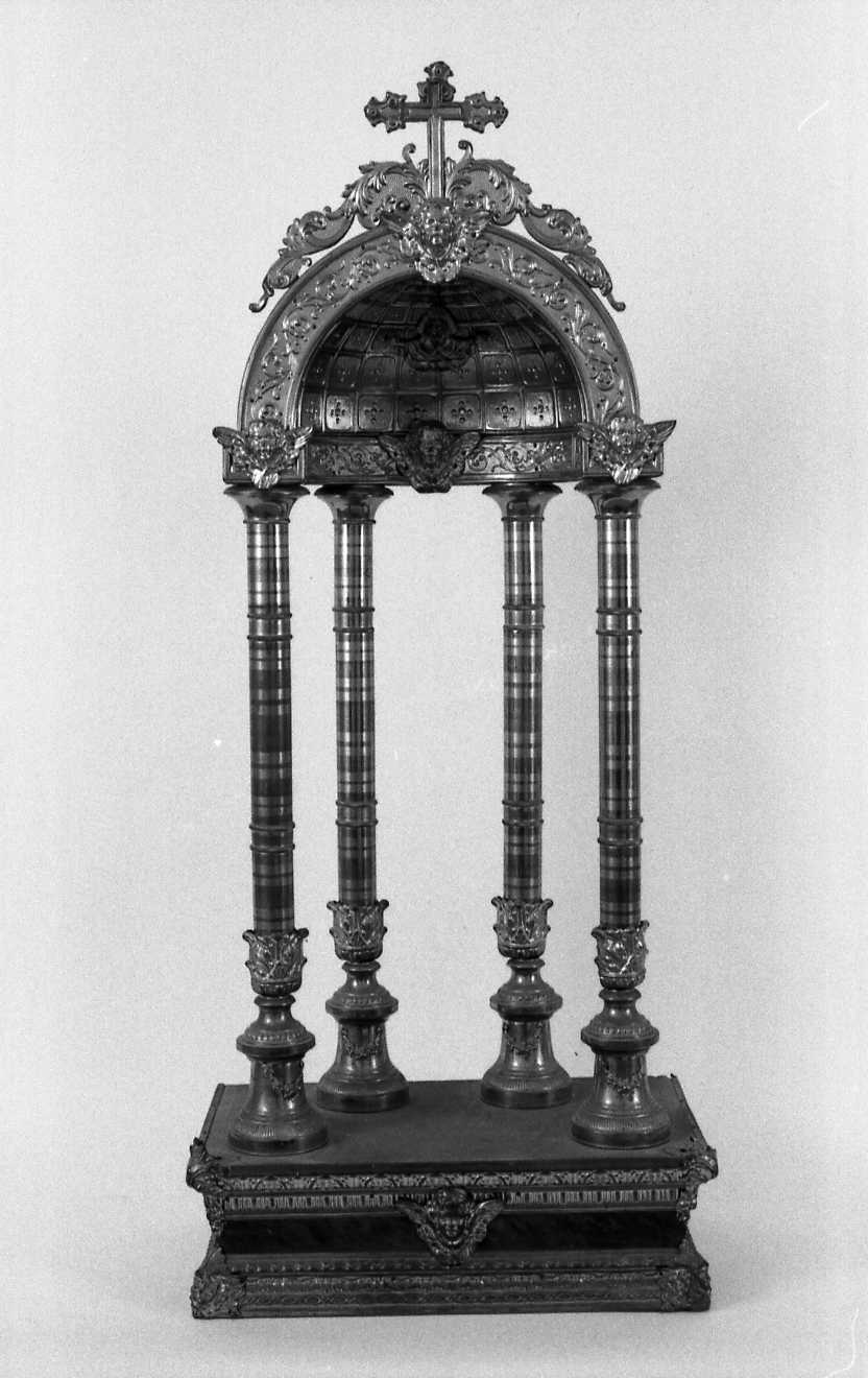 tronetto per esposizione eucaristica - produzione italiana (fine/inizio secc. XIX/ XX)