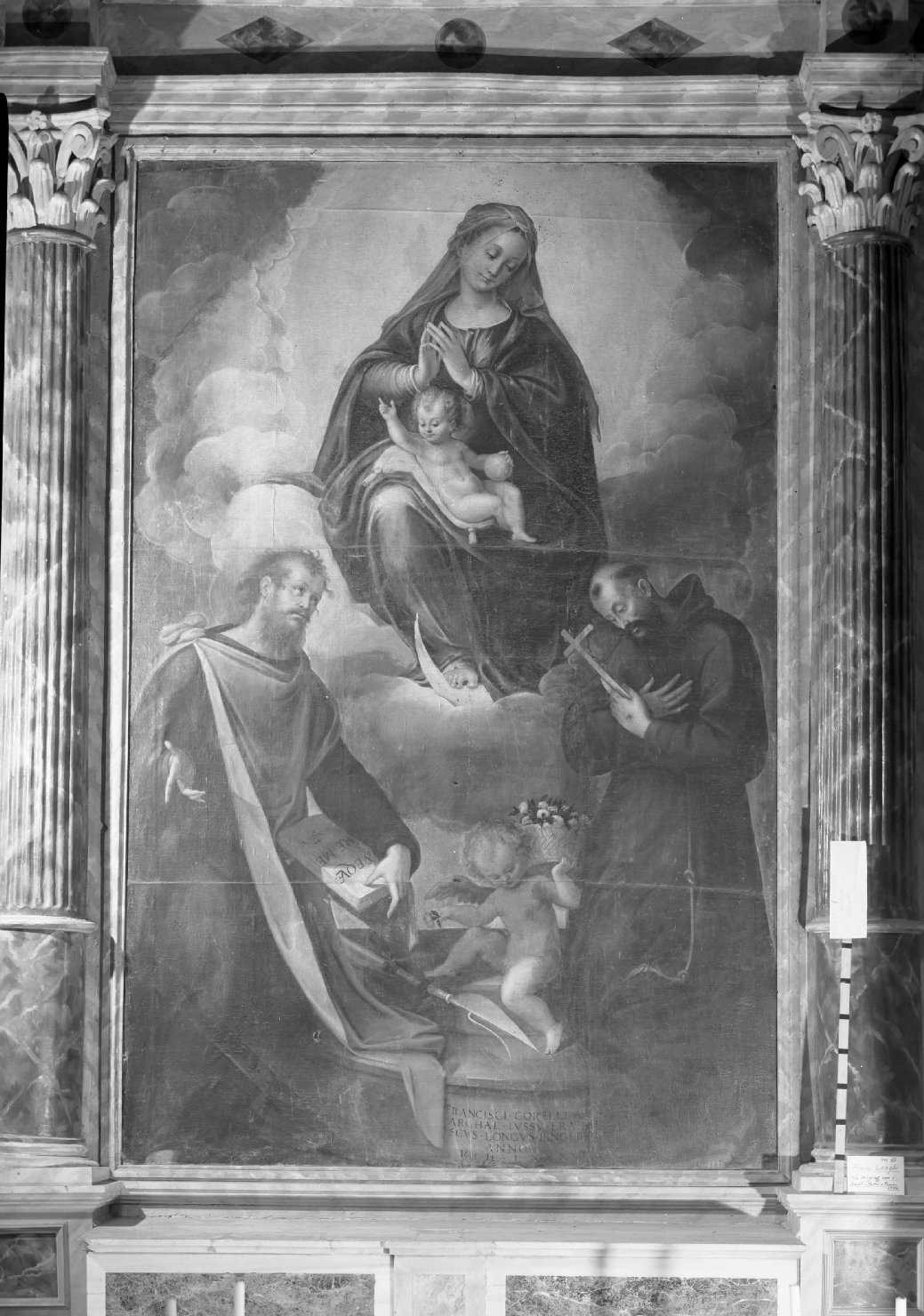 SS. Matteo e Francesco, Santi (pala d'altare) di Longhi Francesco (sec. XVI)