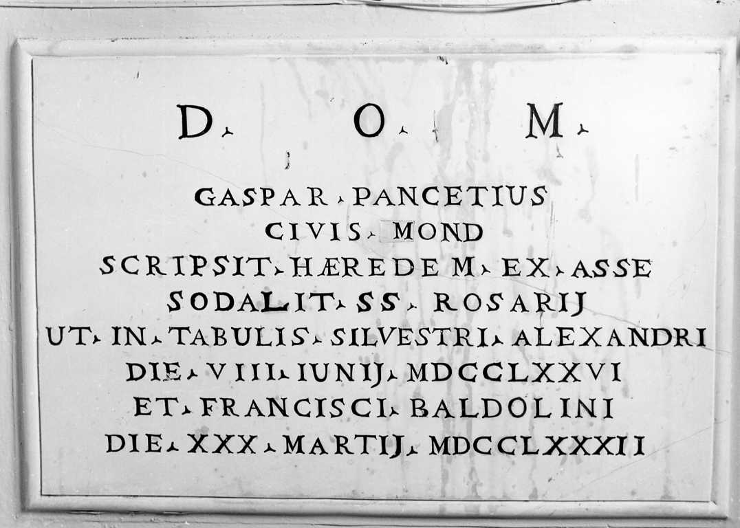 lapide tombale - manifattura romagnola (sec. XVIII)