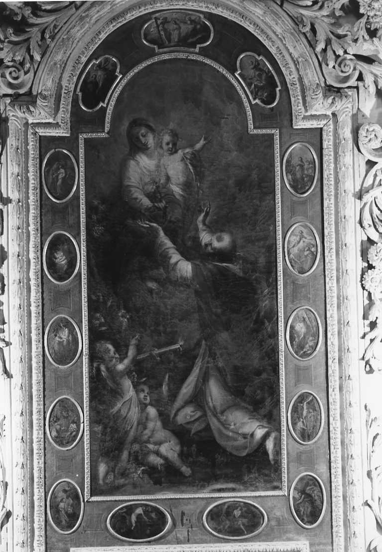 Madonna del Rosario (dipinto) di Soleri Brancaleoni Giuseppe (sec. XVIII)