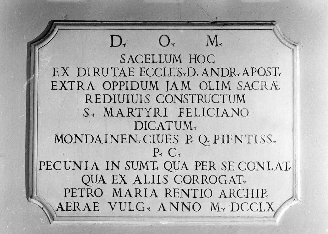 lapide celebrativa - manifattura romagnola (sec. XVIII)