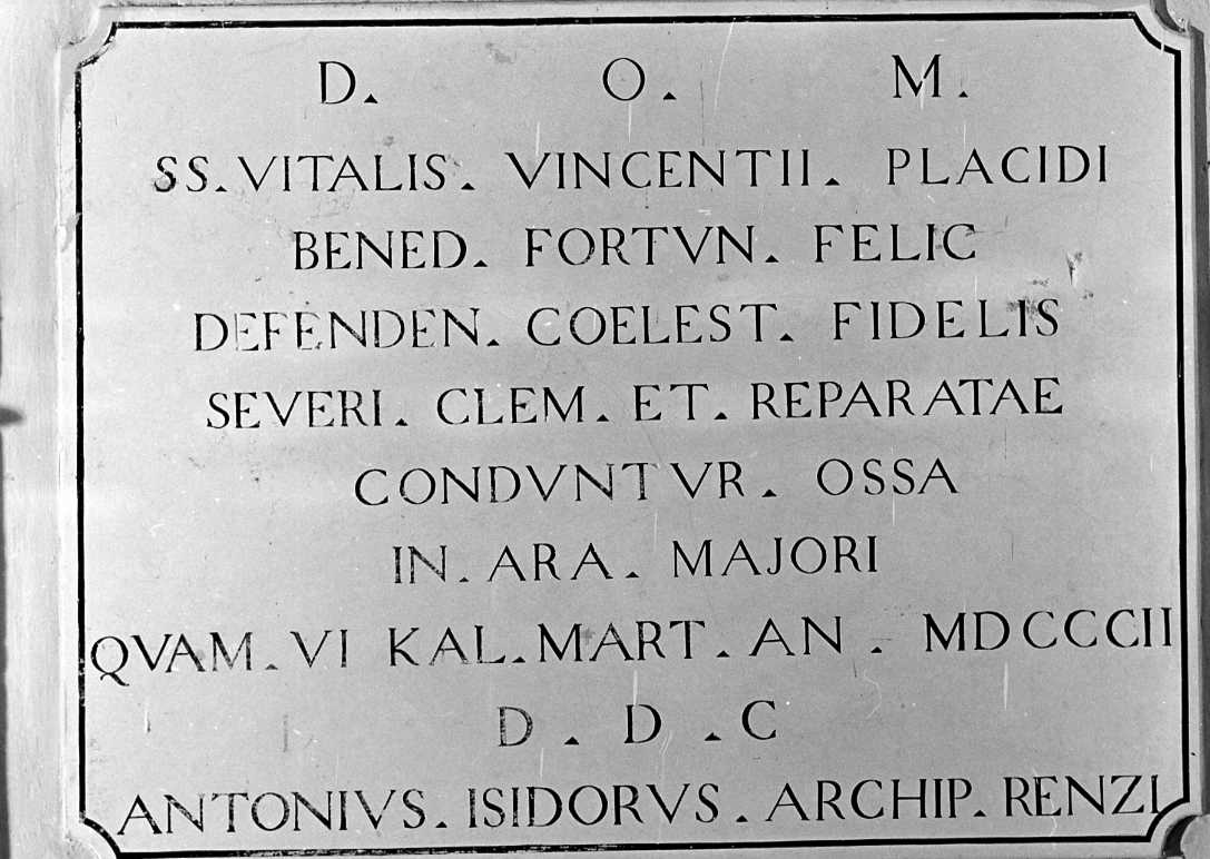 lapide celebrativa - manifattura romagnola (sec. XIX)