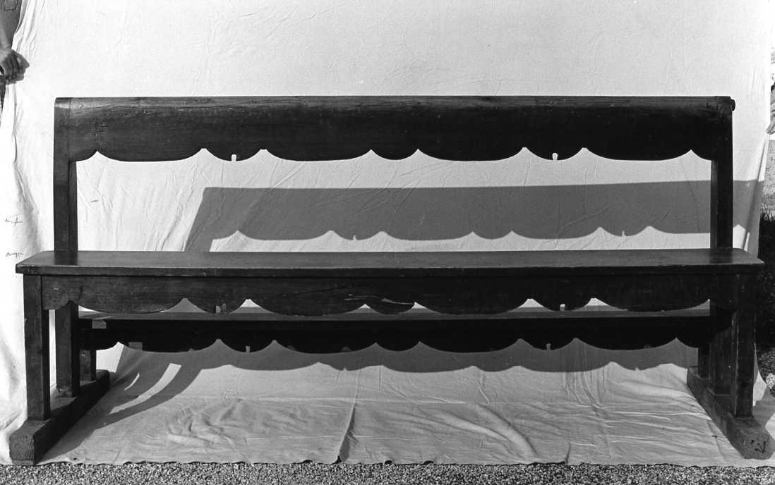 banco da chiesa - manifattura romagnola (seconda metà sec. XIX)