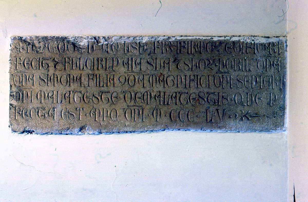 lapide, frammento - manifattura romagnola (sec. XIV)