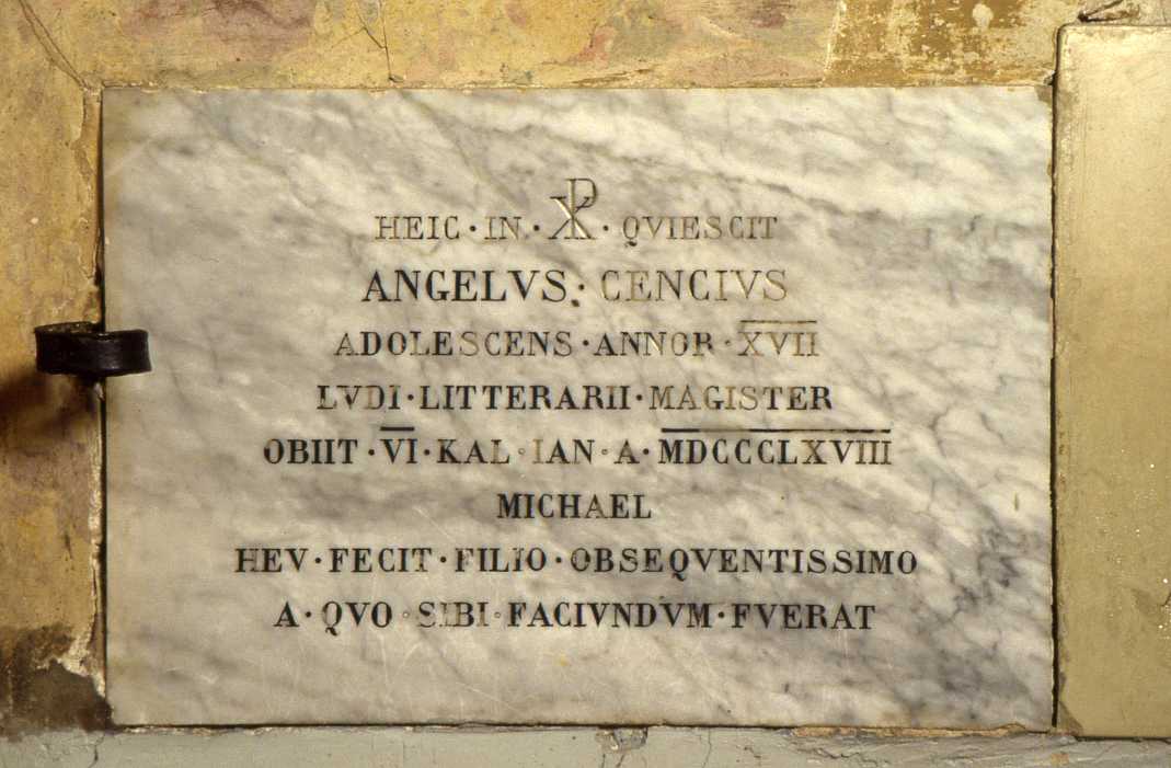 lapide tombale - manifattura romagnola (sec. XIX)