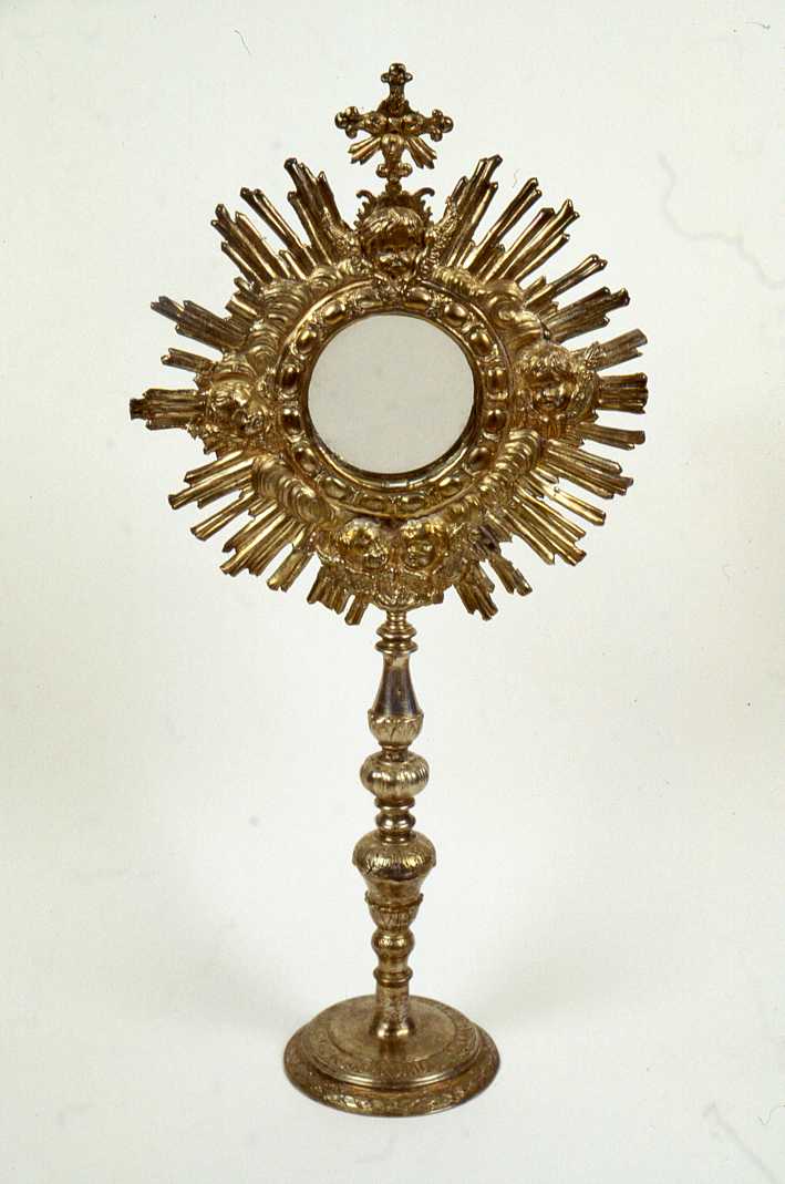 ostensorio - a raggiera - ambito romagnolo (sec. XIX)