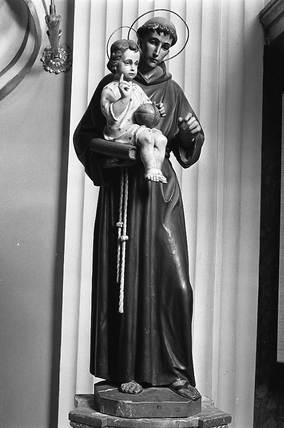 Sant'Antonio da Padova con il bambino (statua) - manifattura romagnola (seconda metà sec. XIX)
