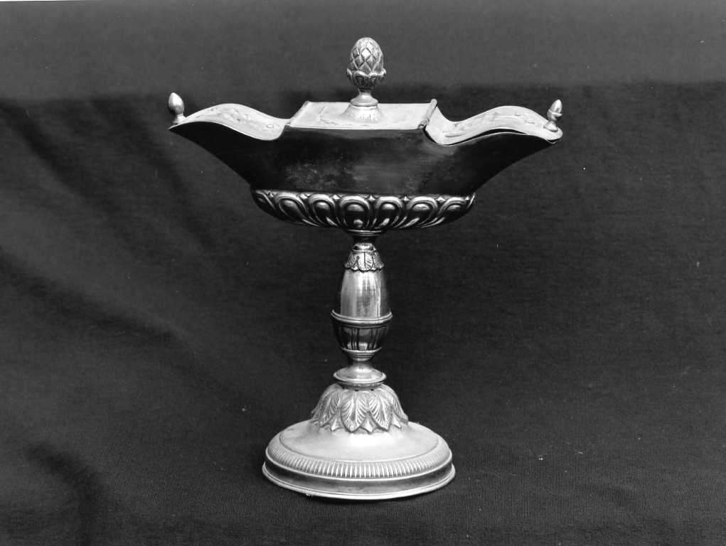 navicella portaincenso, elemento d'insieme - ambito romagnolo (ultimo quarto sec. XIX)