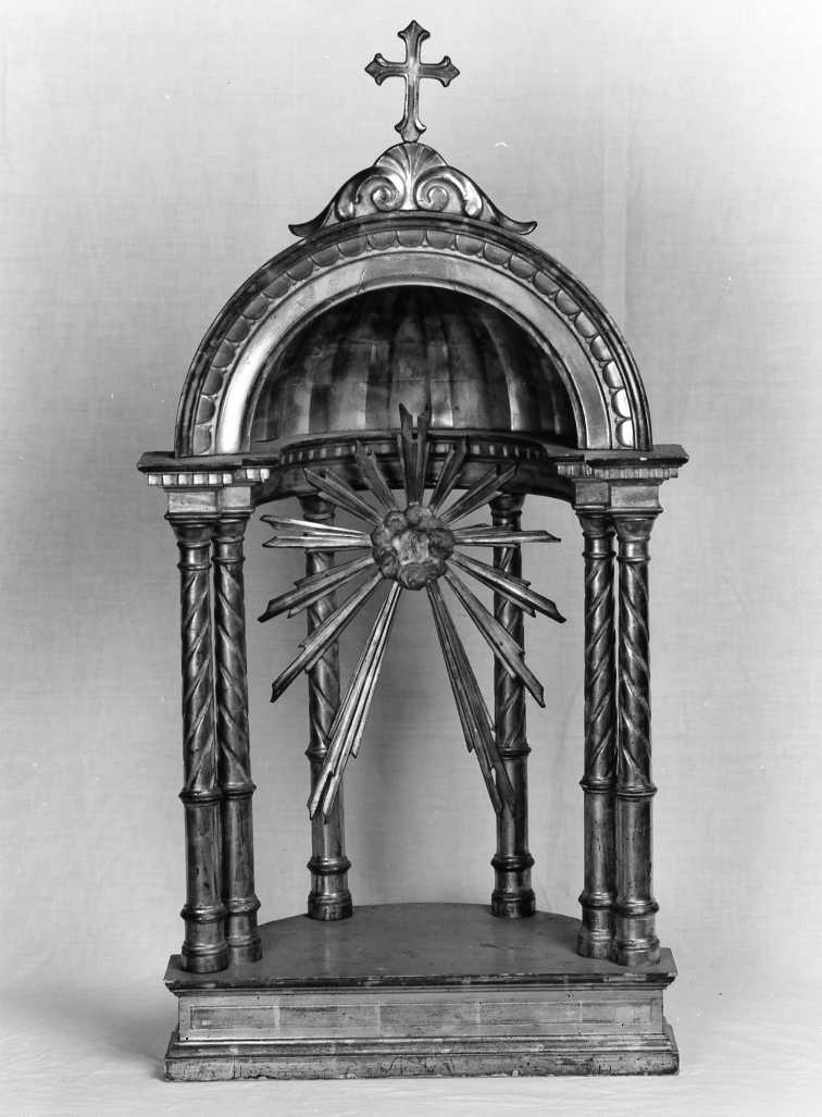 tronetto per esposizione eucaristica - manifattura tosco-romagnola (inizio sec. XIX)
