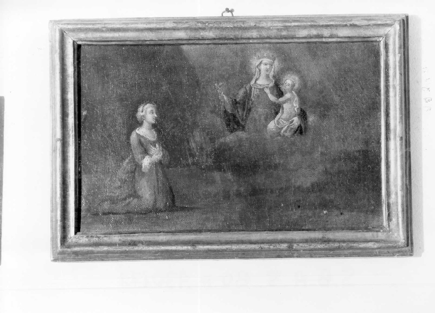 Madonna con Bambino e donatrice (ex voto dipinto, elemento d'insieme) - ambito romagnolo (seconda metà sec. XVIII)