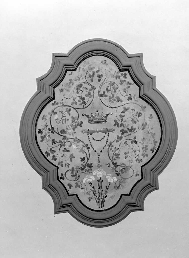 simboli della Madonna del Rosario (dipinto, complesso decorativo) - ambito romagnolo (sec. XVIII)
