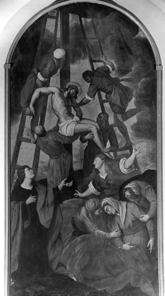 deposizione di Cristo dalla croce (dipinto) - ambito romagnolo (seconda metà sec. XVII)