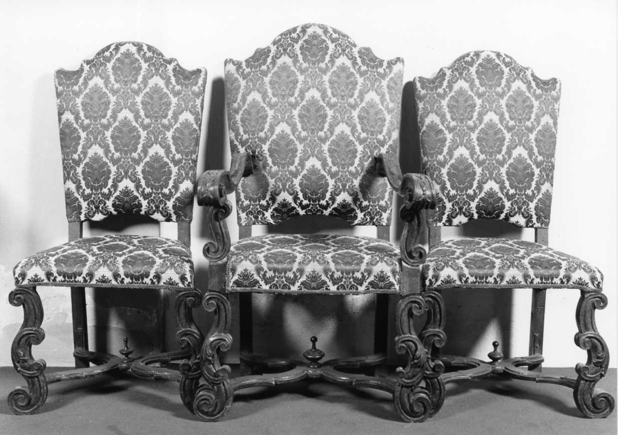 servizio di sedie, insieme - manifattura romagnola (fine/inizio secc. XVIII/ XIX)