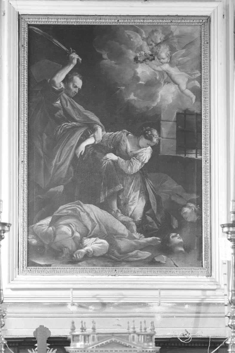 Martirio di Sant'Eufemia (pala d'altare) di Burrini Giovan Antonio (sec. XVII)
