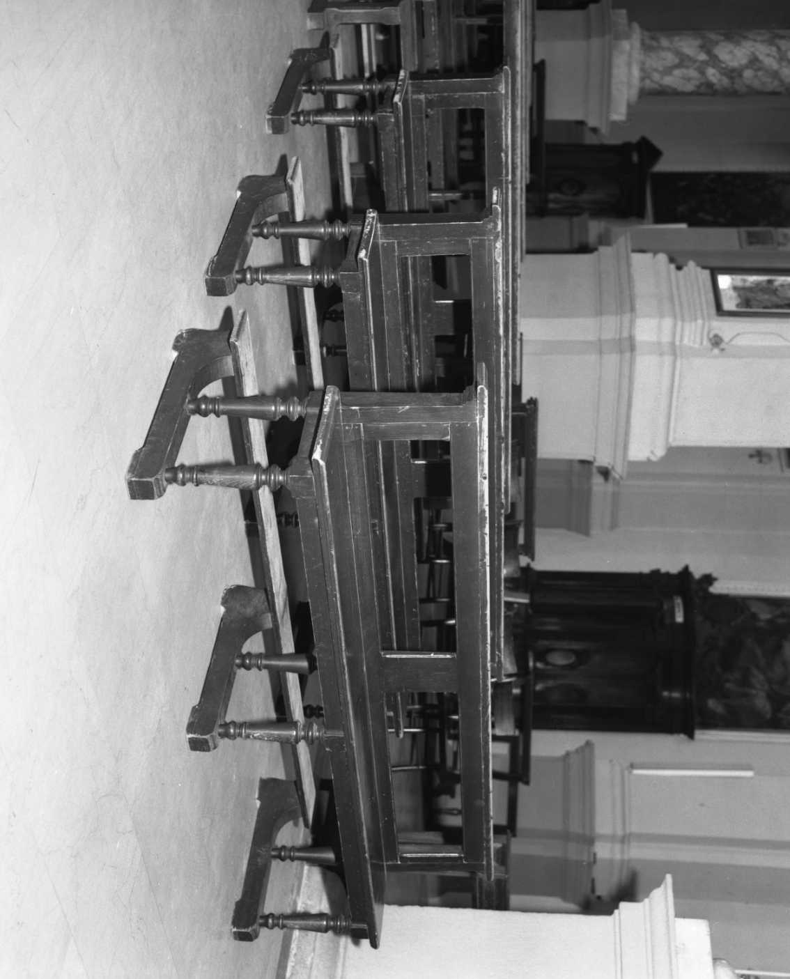 banco da chiesa, serie - bottega romagnola (sec. XIX)