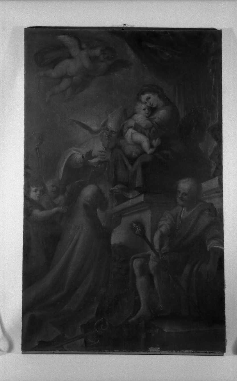 Madonna con Bambino e i Santi Ignazio, Girolamo e Giuseppe (dipinto) di Montanari Stefano (prima metà sec. XIX)