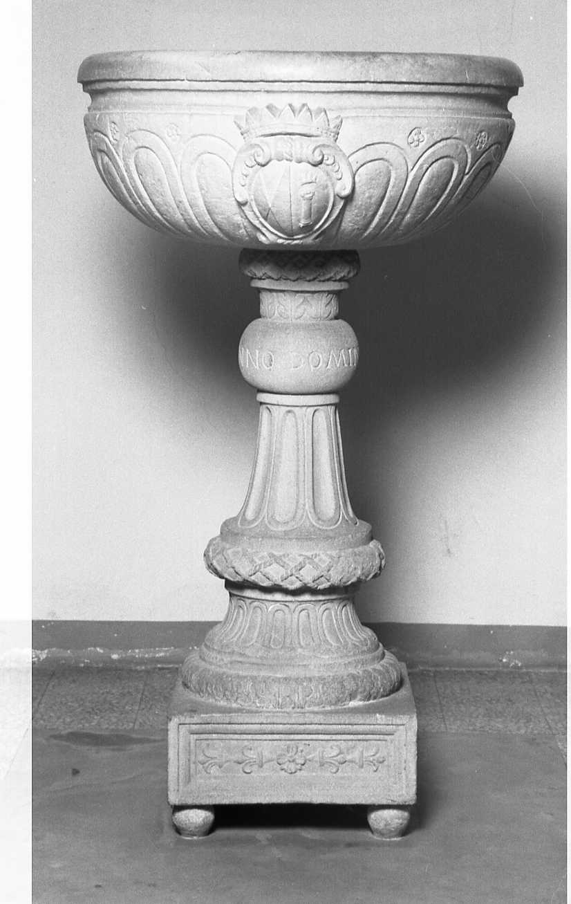 fonte battesimale - a fusto - bottega romagnola (sec. XVII)