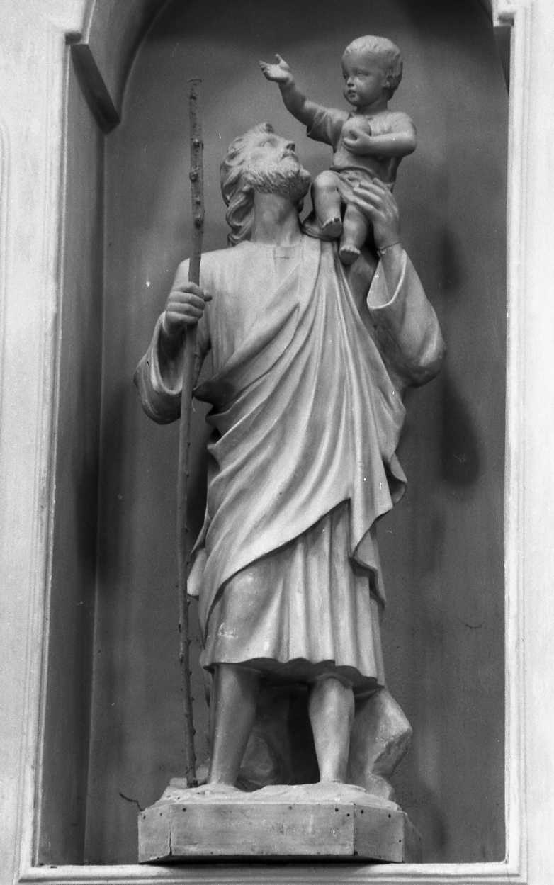 San Cristoforo (scultura) di Calligari Francesco Maria (sec. XVIII)