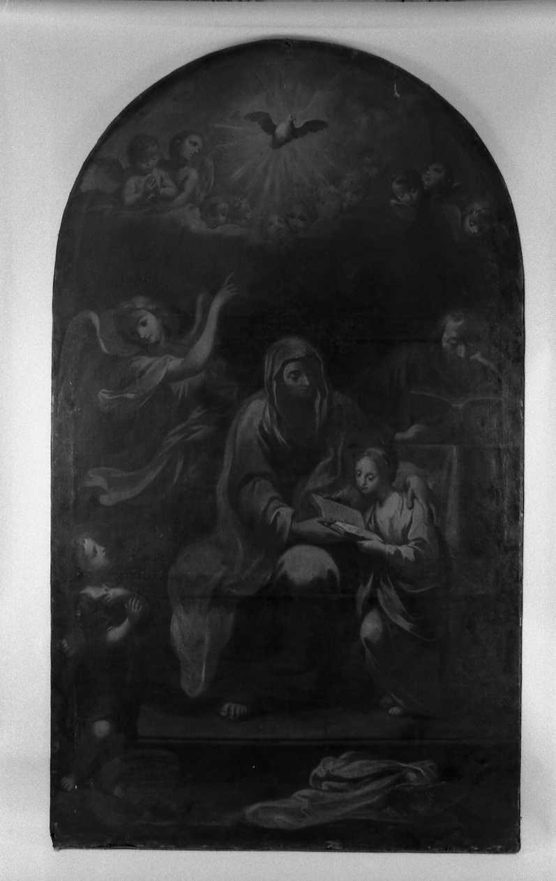 Sant'Anna insegna a leggere a Maria Vergine (pala d'altare) di Andreini Francesco (secondo quarto sec. XVIII)