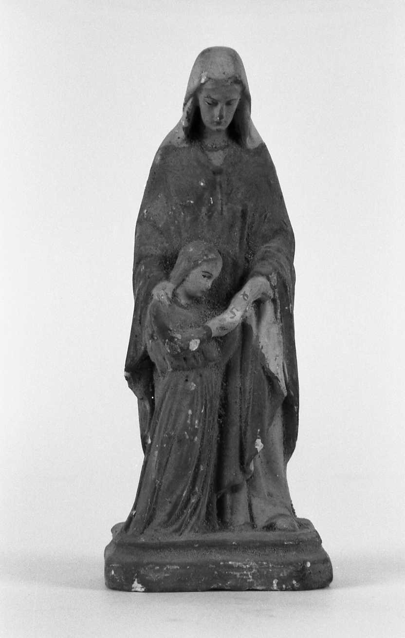 Sant'Anna insegna a leggere a Maria Vergine (statuetta devozionale) - bottega romagnola (sec. XVIII)