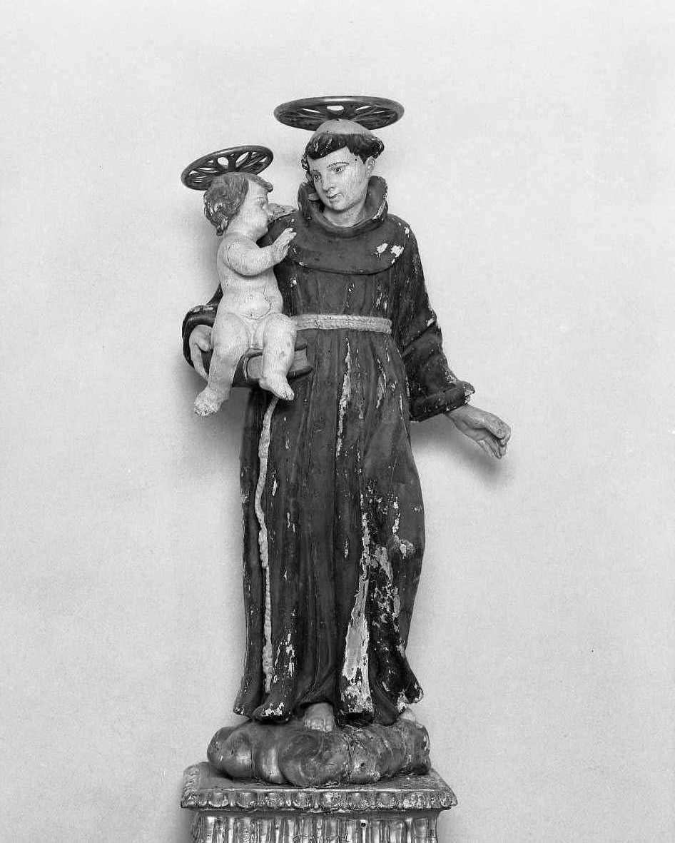 Sant'Antonio da Padova con il bambino (statuetta) - bottega umbro-toscana (sec. XVIII)