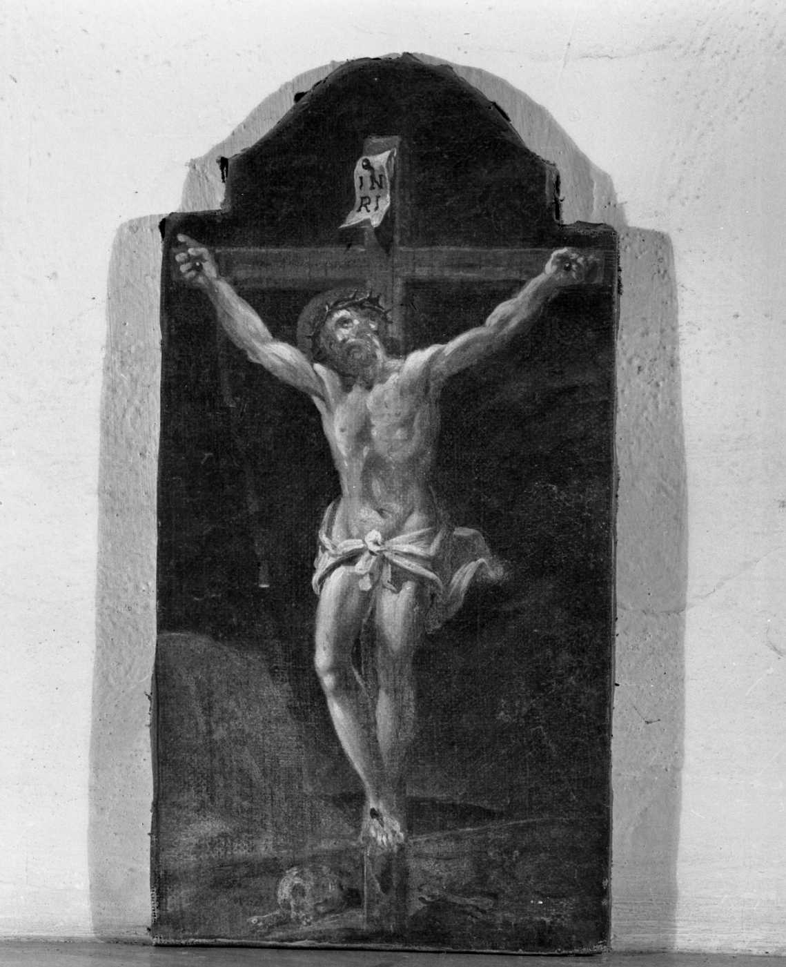 Cristo crocifisso (dipinto, ciclo) di Barbiani Andrea (sec. XVIII)