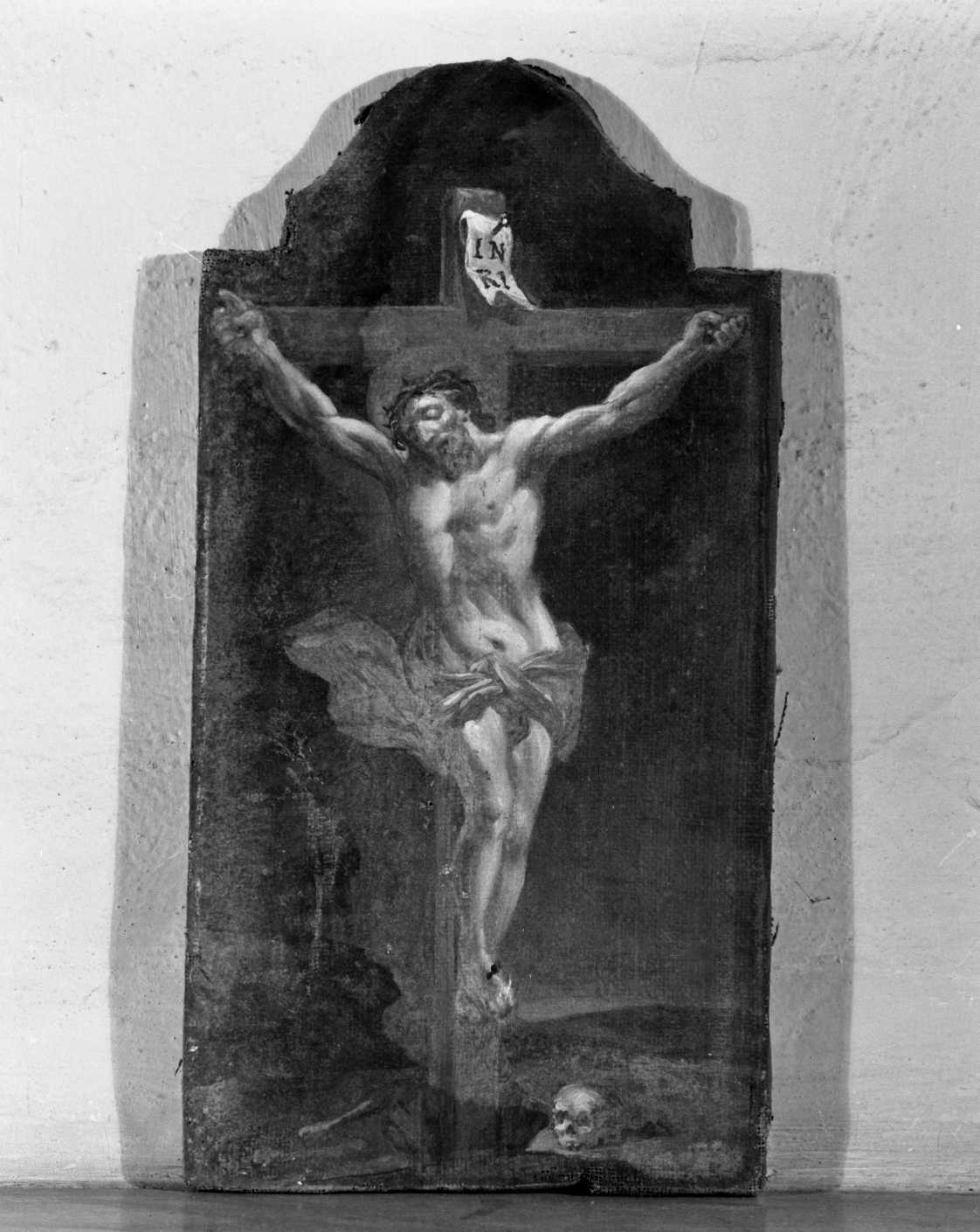 Cristo crocifisso (dipinto, ciclo) di Barbiani Andrea (sec. XVIII)