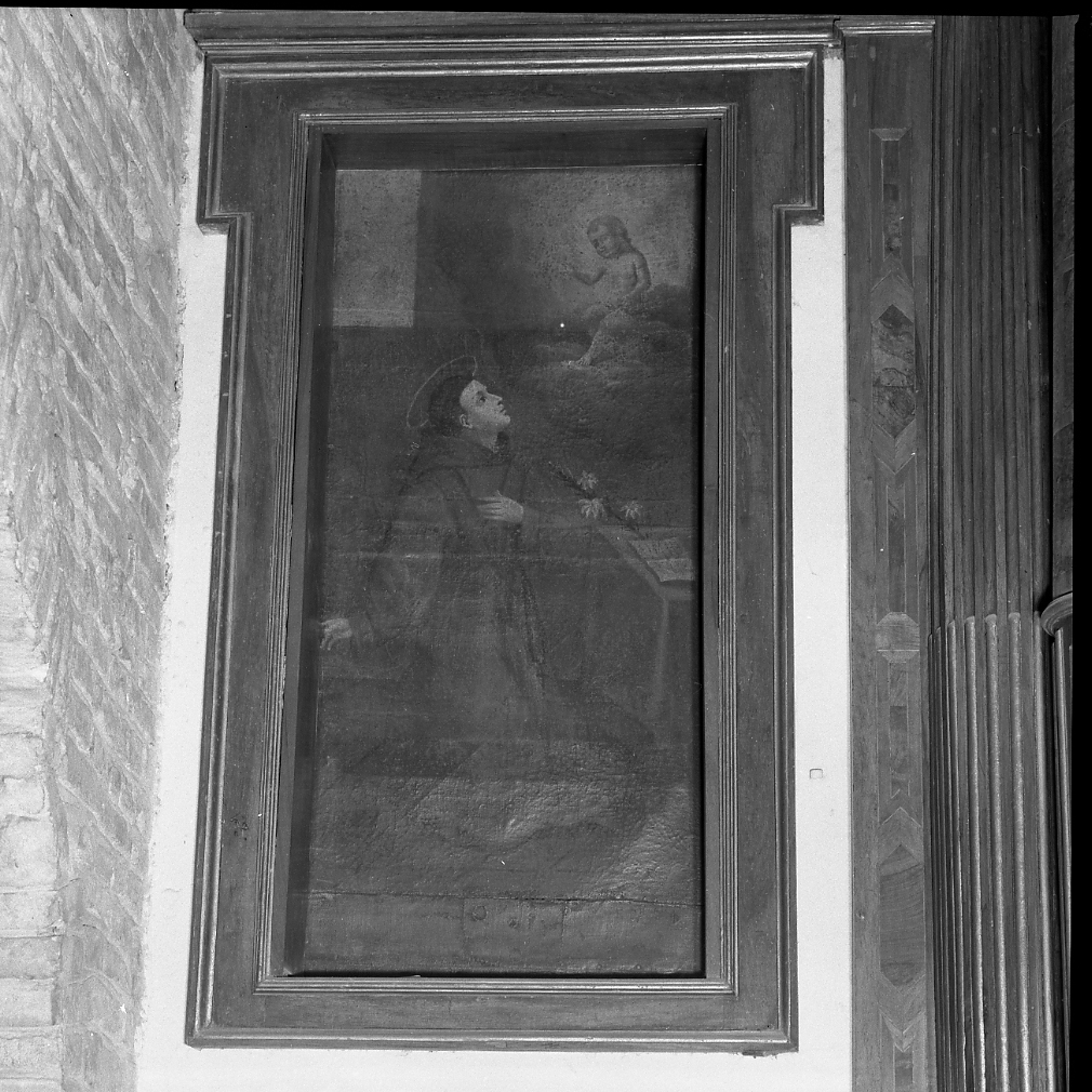 Sant'Antonio da Padova (dipinto, pendant) - ambito romagnolo (prima metà sec. XVII)