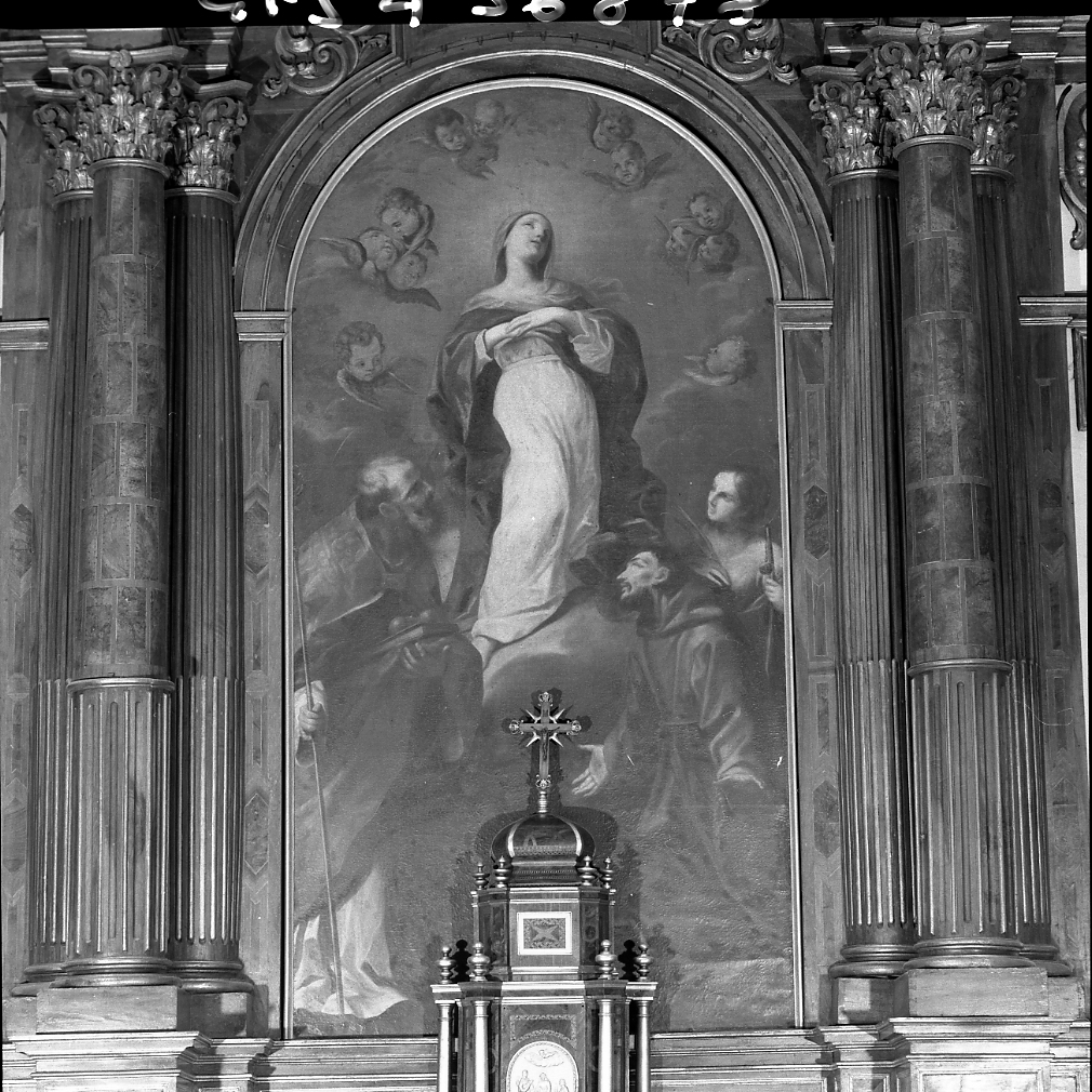 Madonna Immacolata e Santi (pala d'altare) di Cignani Felice (e aiuti) (sec. XVII)