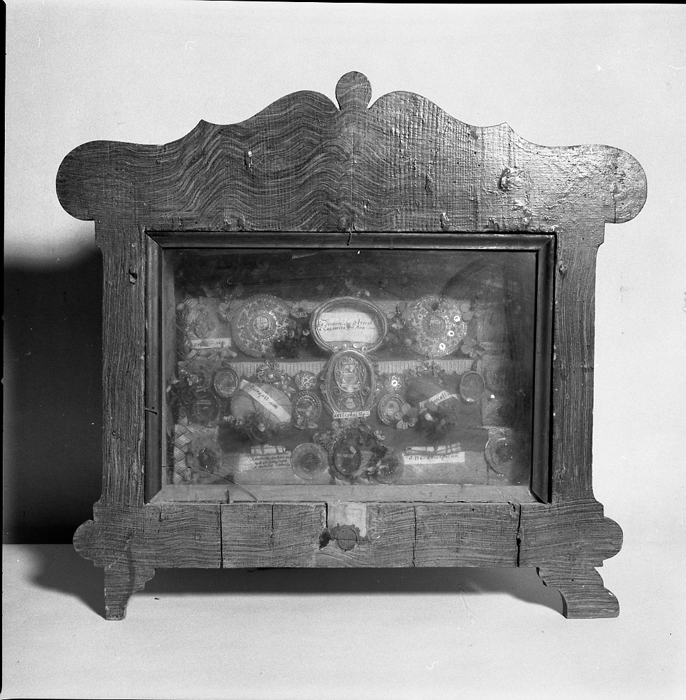 reliquiario a teca - bottega romagnola (secc. XIX/ XX)