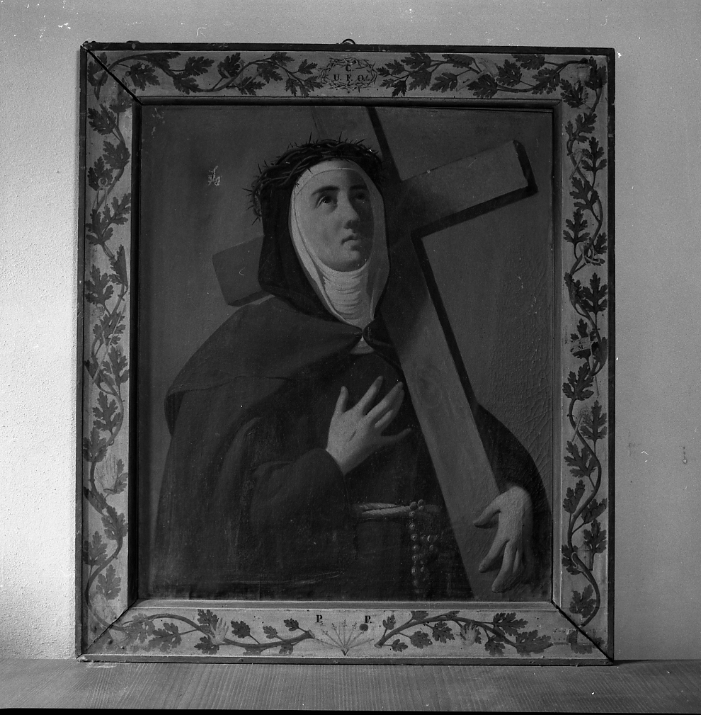 Santa Veronica Giuliani con la croce (dipinto) di Randi Pompeo (sec. XIX)