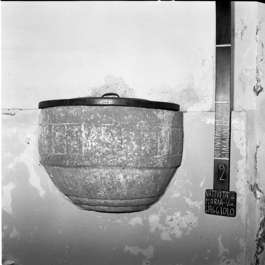 vasca battesimale - bottega romagnola (sec. XVI)