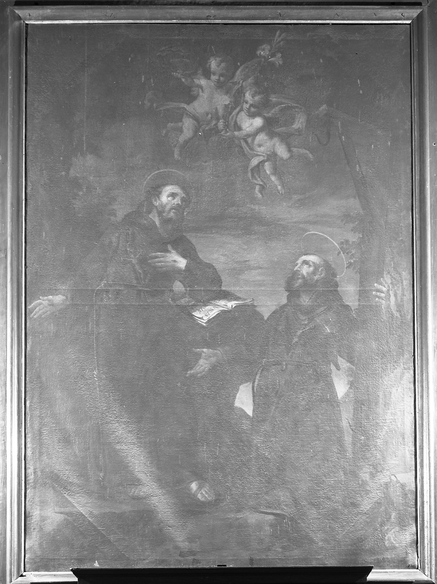 San Fedele da Sigmaringa e S. Giuseppe da Leonessa (dipinto) di Ghedini Giuseppe Antonio (sec. XVIII)