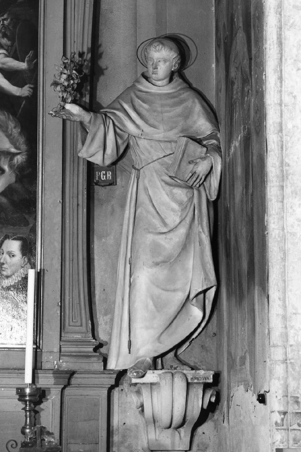 Sant'Antonio da Padova (scultura) di Mazza Giuseppe Maria (fine/inizio secc. XVII/ XVIII)