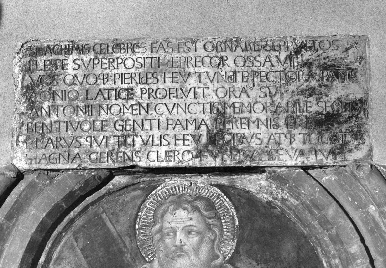 lapide celebrativa - ambito bolognese (sec. XV)