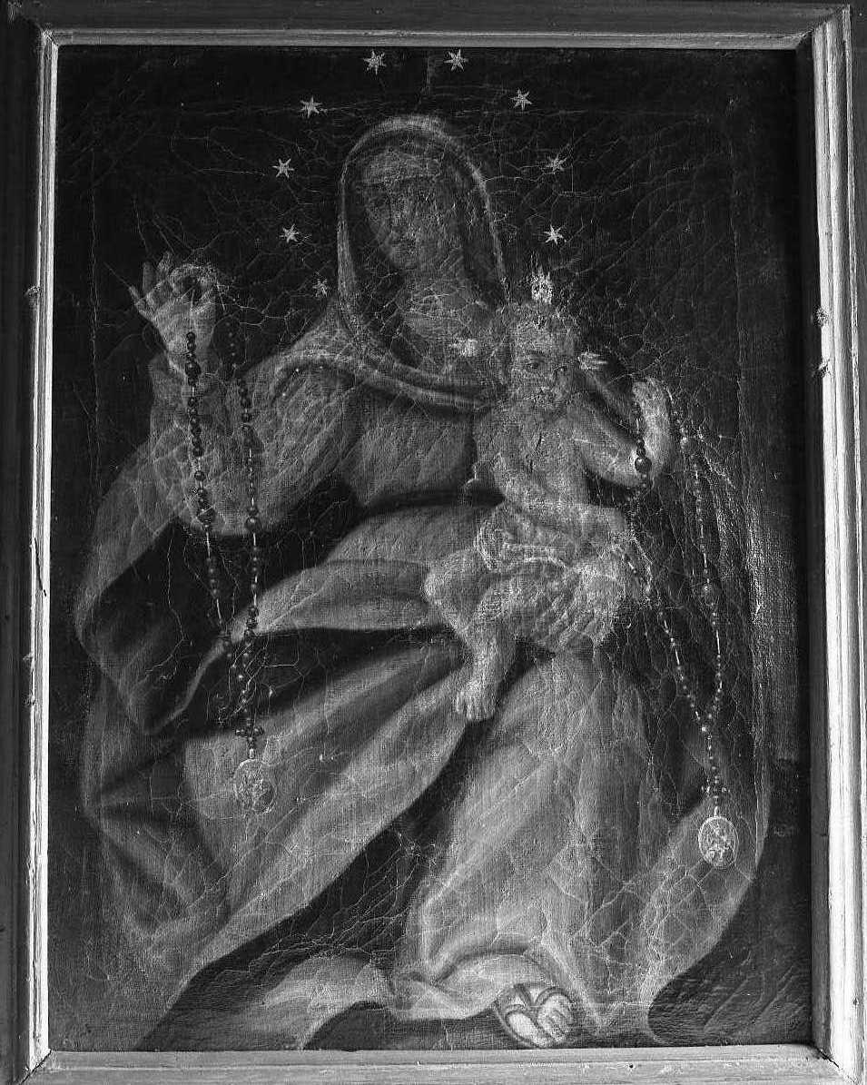 Madonna del Rosario, Madonna con Bambino (dipinto) - ambito romagnolo (sec. XVII)