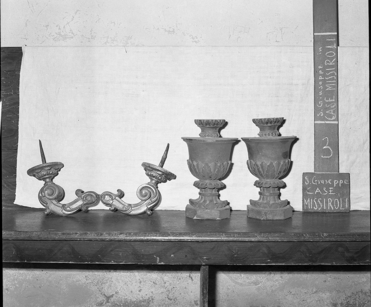 portacandele, coppia - bottega emiliano-romagnola (fine/inizio secc. XVIII/ XIX)