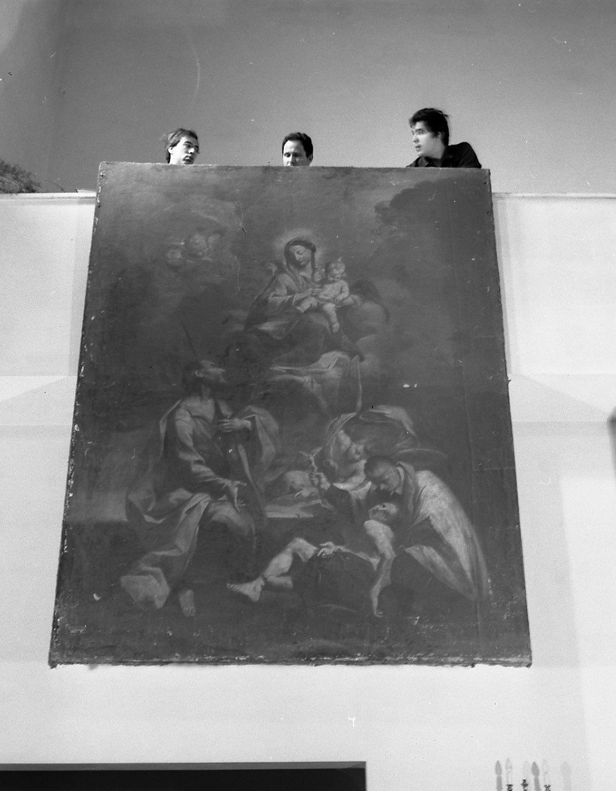 Madonna con Bambino e San Martiniano (dipinto, opera isolata) di Bondi Felice Andrea (attribuito) (inizio sec. XVIII)