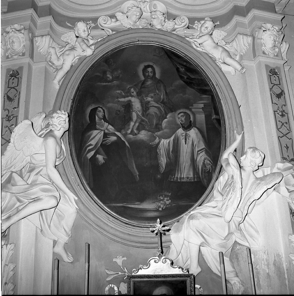 Madonna con Bambino, San Luigi e Santa Teresa d'Avila (dipinto) - ambito bolognese (seconda metà sec. XVII)