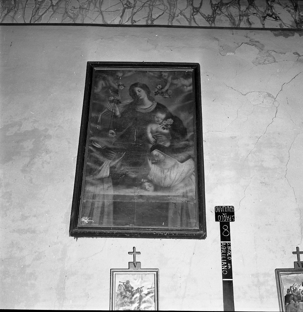 Madonna del Rosario con San Domenico e Santa Caterina da Siena (dipinto) - ambito toscano (ultimo quarto sec. XVII)