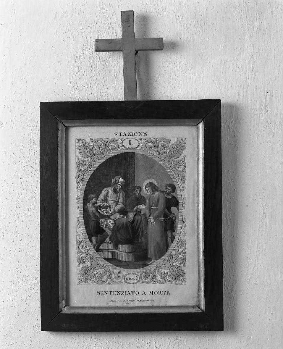 stazioni della via crucis (incisione, serie) - ambito milanese (primo quarto sec. XIX)