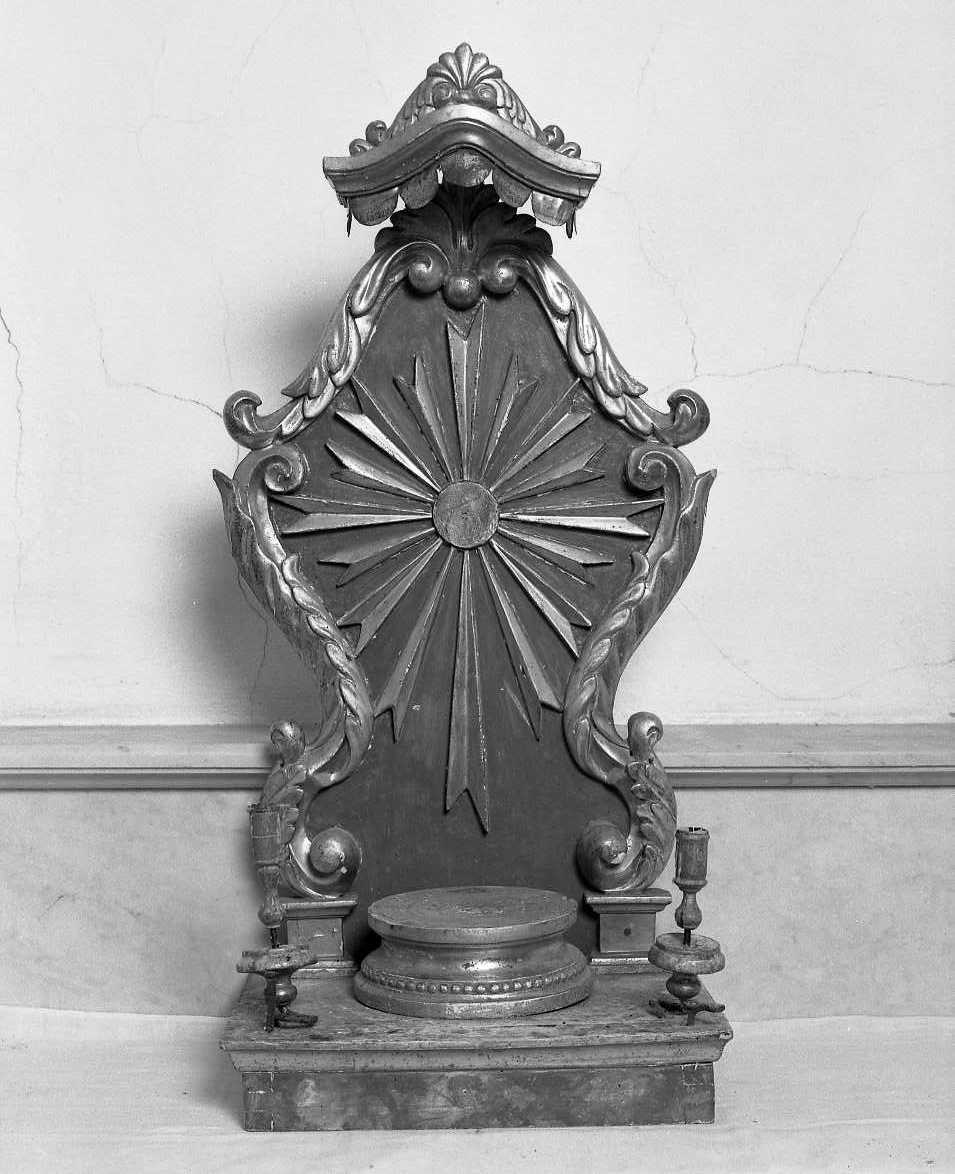 tronetto per esposizione eucaristica - bottega romagnola (sec. XIX)