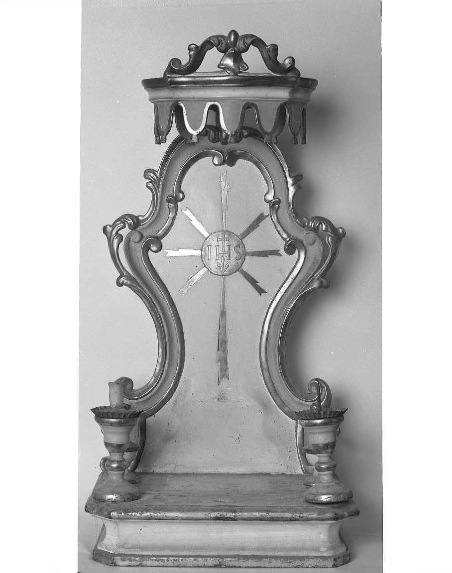tronetto per esposizione eucaristica, elemento d'insieme - bottega romagnola (sec. XIX)