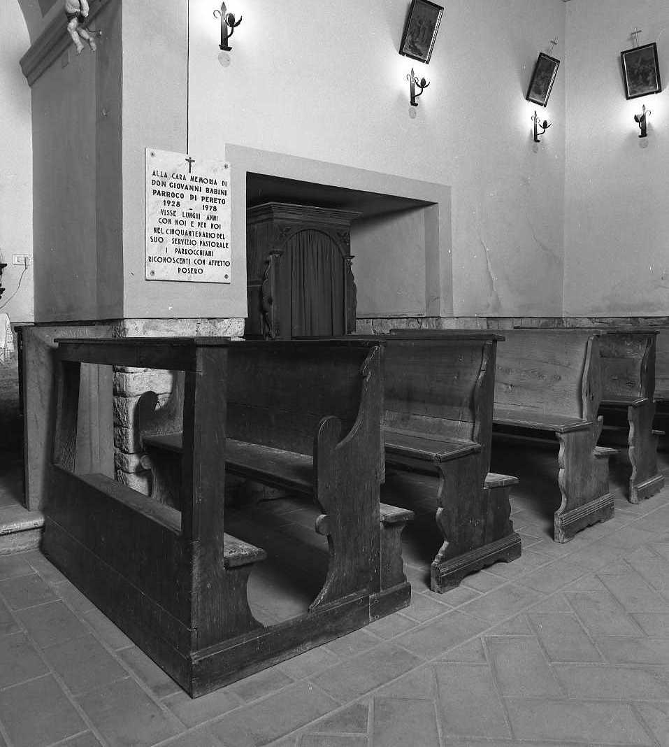 panca con inginocchiatoio, serie - bottega tosco-romagnola (inizio sec. XX)