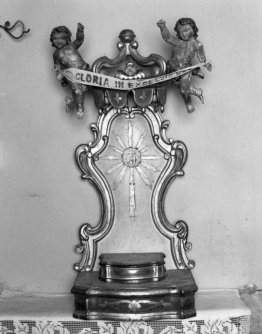 tronetto per esposizione eucaristica - bottega romagnola (sec. XIX)