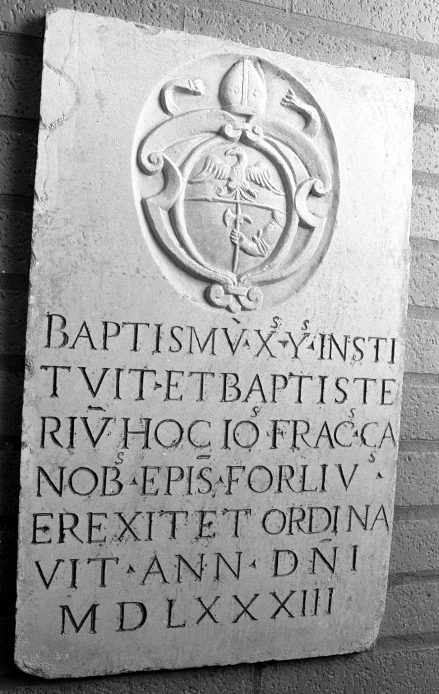 lapide celebrativa - manifattura romagnola (sec. XVI)