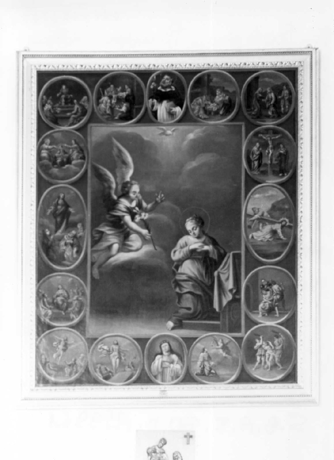 Annunciazione e Misteri del Rosario (dipinto) - ambito romagnolo (prima metà sec. XVIII)