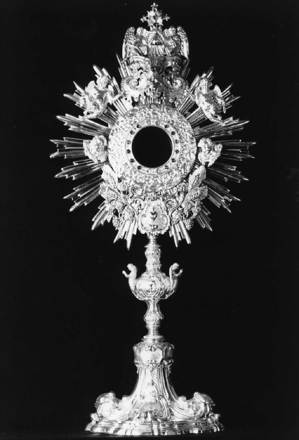 ostensorio - a raggiera - produzione romagnola (fine/inizio secc. XIX/ XX)