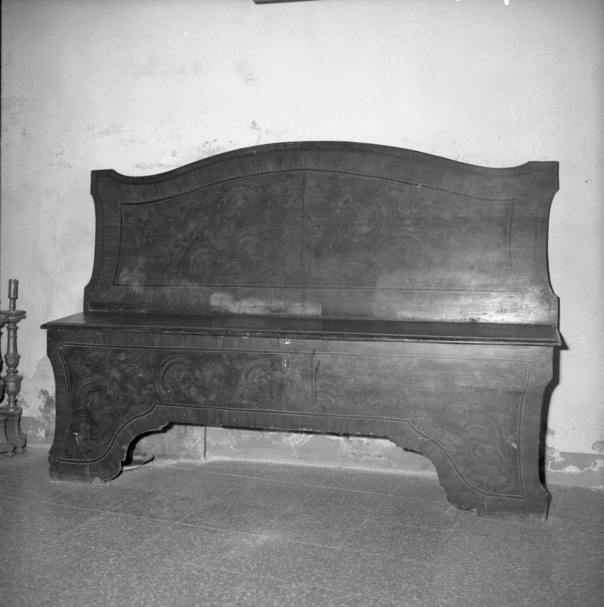 cassapanca - ambito romagnolo (seconda metà sec. XIX)