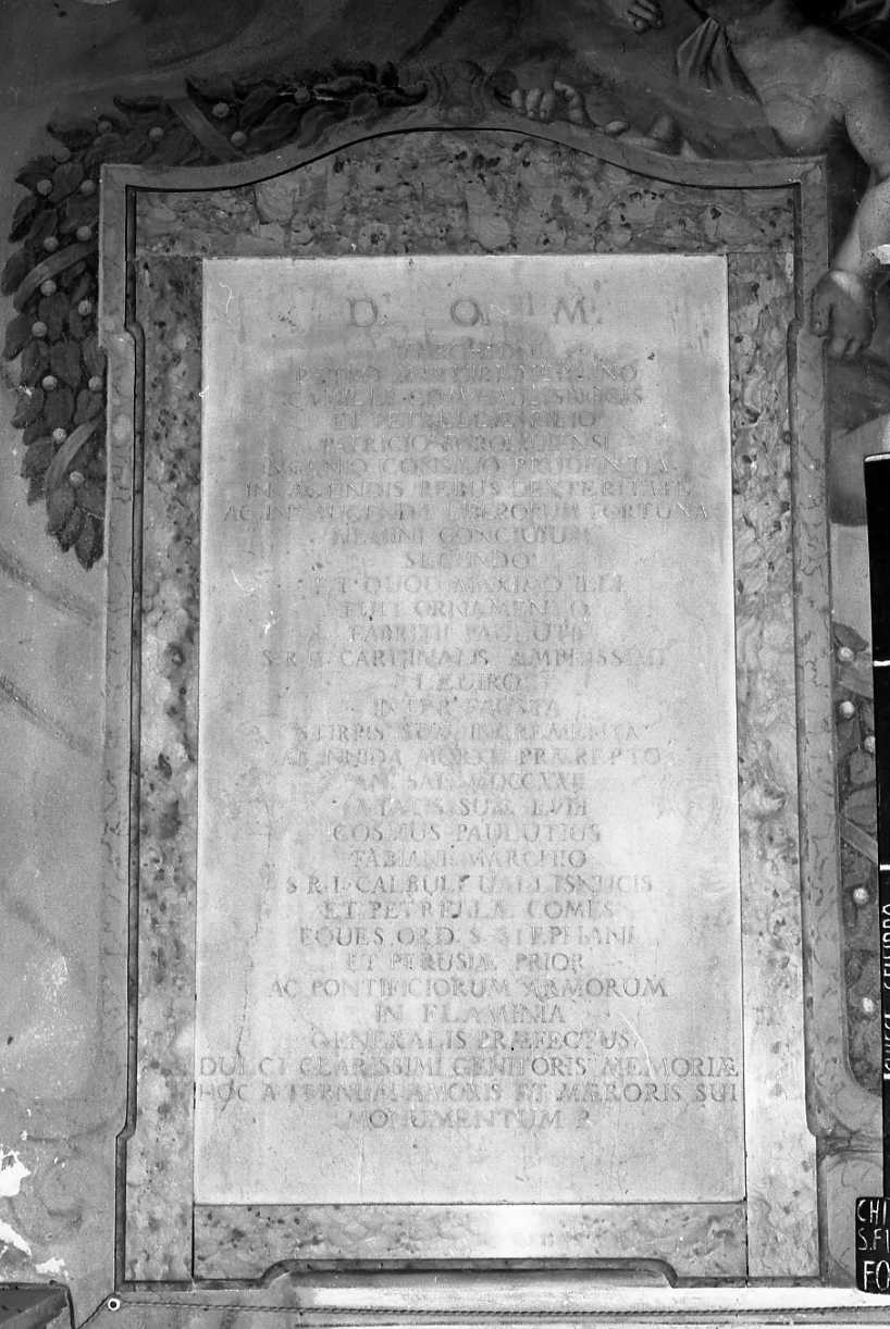 lapide - ambito romagnolo (terzo quarto sec. XVIII)